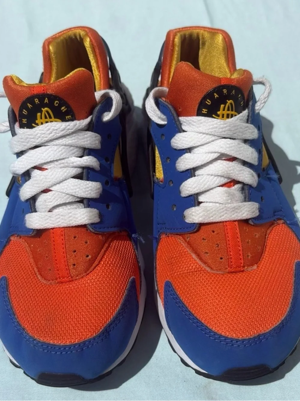 Nike Huarache Unisex Kids US 5 Low Top Lace-Up Sneakers Colorblock Blue
